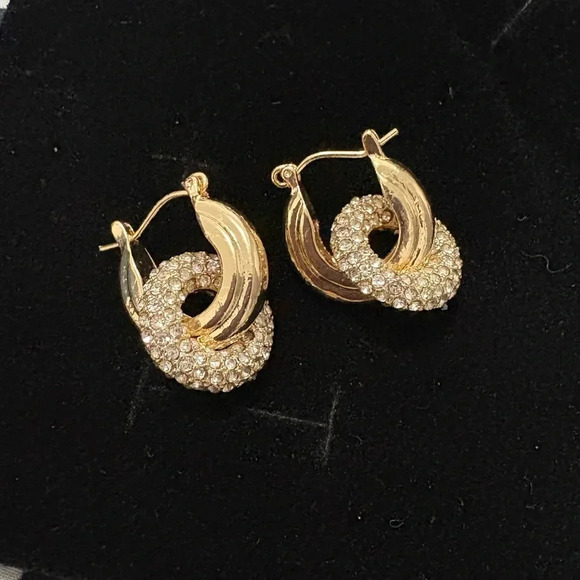 Hoop zircon earrings - Picture 1 of 4